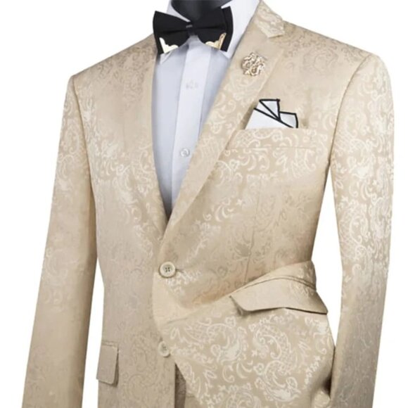 Tan Suits For Wedding - Tan Groomsmen Suits - Tan Slim Fit Tuxedo